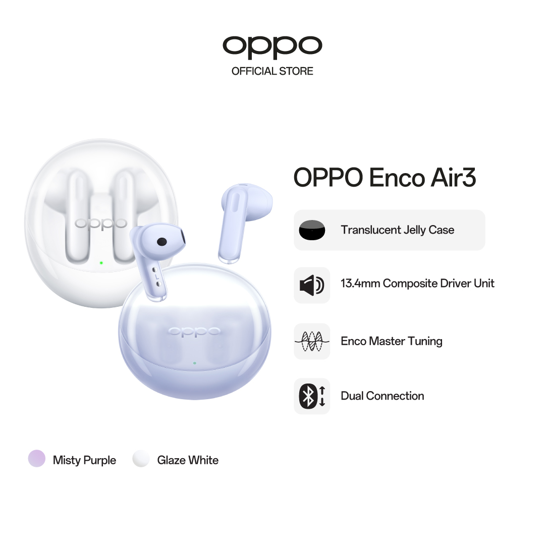 OPPO Enco Air3 / 13.4mm Composite Driver Unit / Enco Master Tuning / Dual-Connection