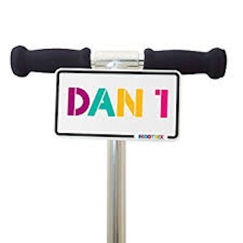 Scootrix Scooter Name Number Plate