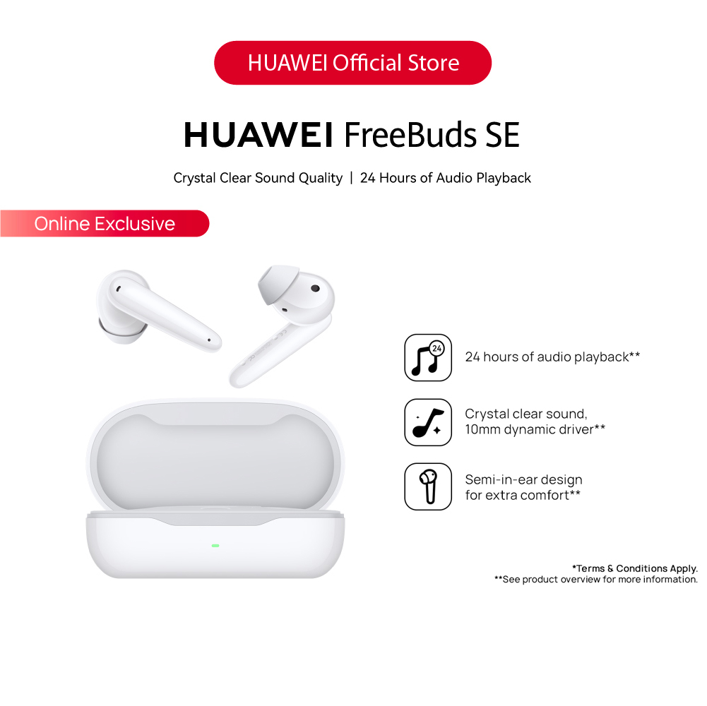 HUAWEI FreeBuds SE Wireless Earphone| Crystal Clear Sound Quality | 24 Hours Long-lasting Power