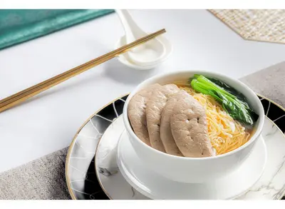 Noodles in Soup with Pork Liver