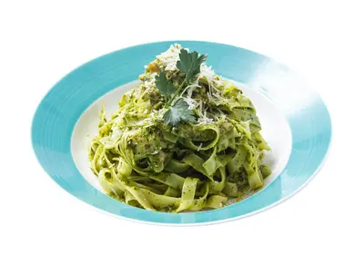 Fettuccine Pesto with Ricotta Pasta