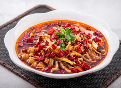 Duck's Blood, Beef and Tripe in Spicy Soup