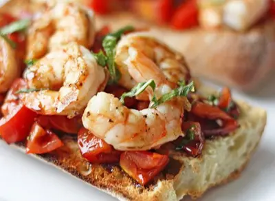 Shrimp And Tomato Bruschetta 3 Pc