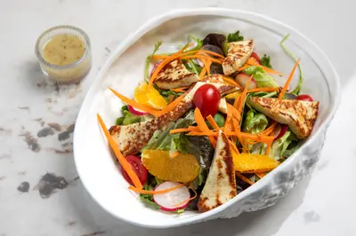 Halloumi Carrot and Orange Salad