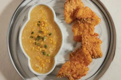 Deep-fried Sliced Garoupa in Sweet Corn Sauce