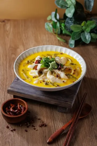 Spicy Boiled Fish with Pickled Greens