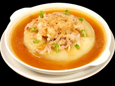 Stewed Stuffed Winter Melon Ring With Scallop And Crab Meat