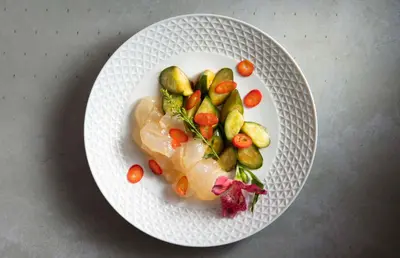 Sliced Sea Blubber with Cucumber